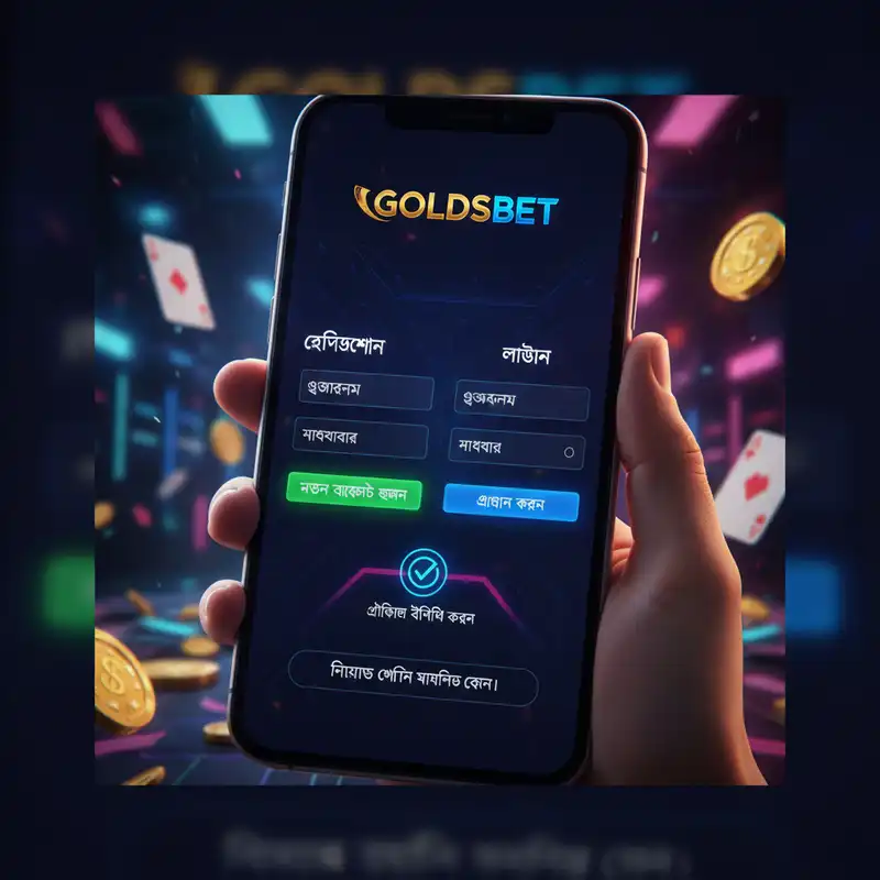 Goldsbet App রেজিস্ট্রেশন এবং লগইন গাইড